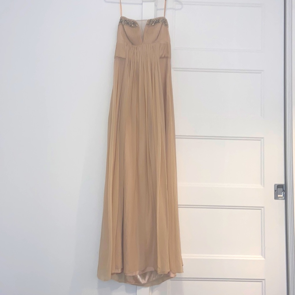 *New Long Fancy Pink/Beige Dress